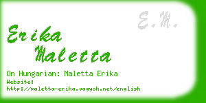 erika maletta business card
